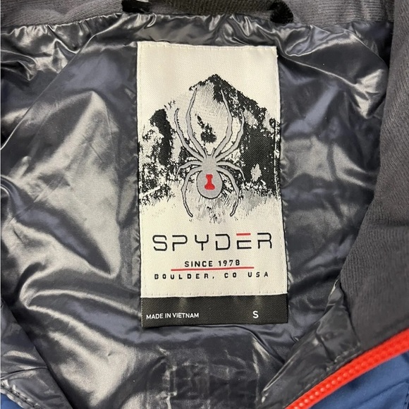 Spyder Glissade Insulated Jacket Abyss Volcano 2023 Dwr Primaloft Black Sz Small - Picture 5 of 8